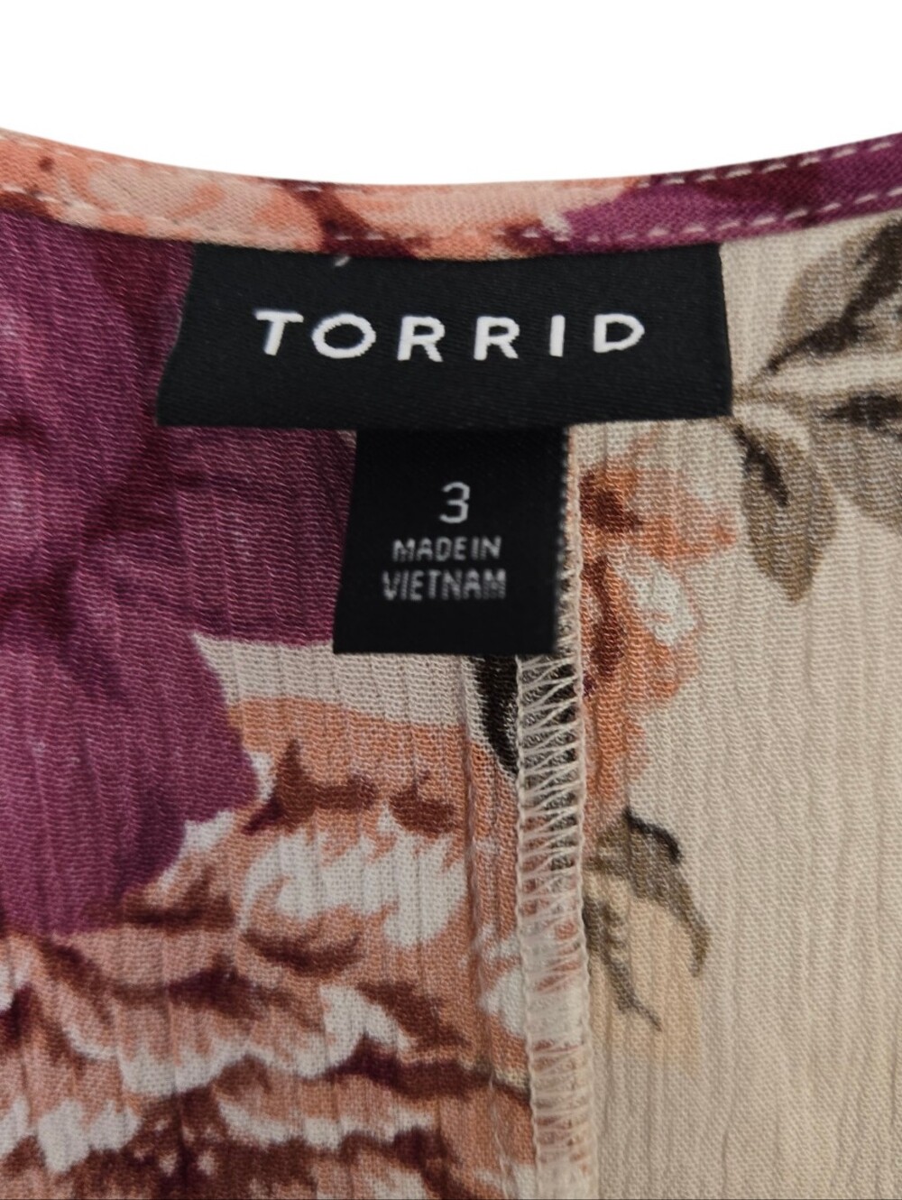 🌸 Torrid Floral Boho Peplum Blouse | Size 3 (3X) | Long Sleeve Plus Size - Picture 4 of 5